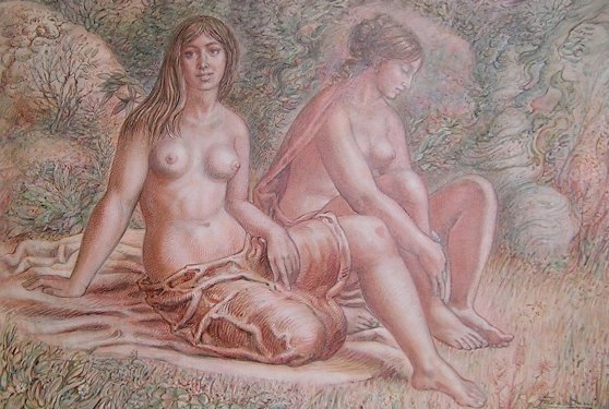 Muchachas después del baño