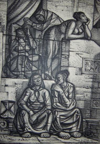 Escena de pueblo romano