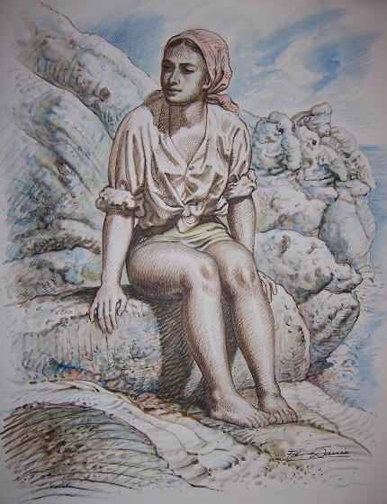 Mujer sedente
