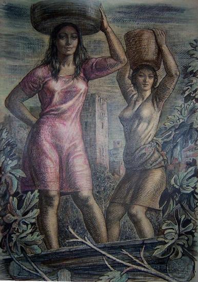 Muchachas en el puente