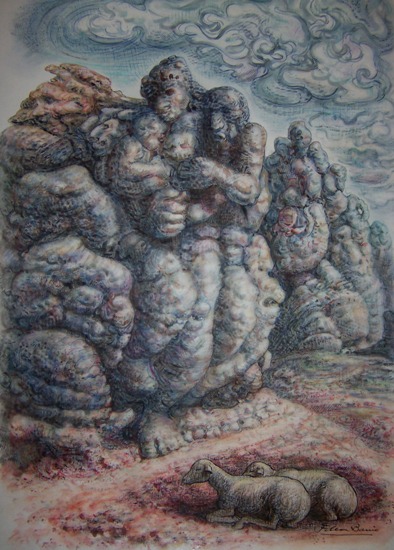 Ovejas y rocas