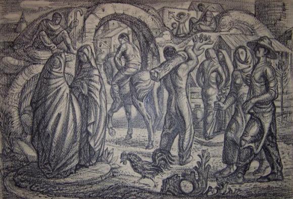 Escena de pueblo