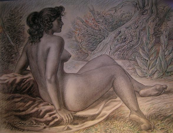 Desnudo incorporándose