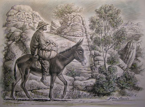 Campesino sobre jumento