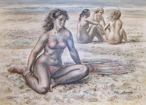 Muchachas en la playa