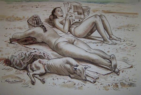 Escena de playa