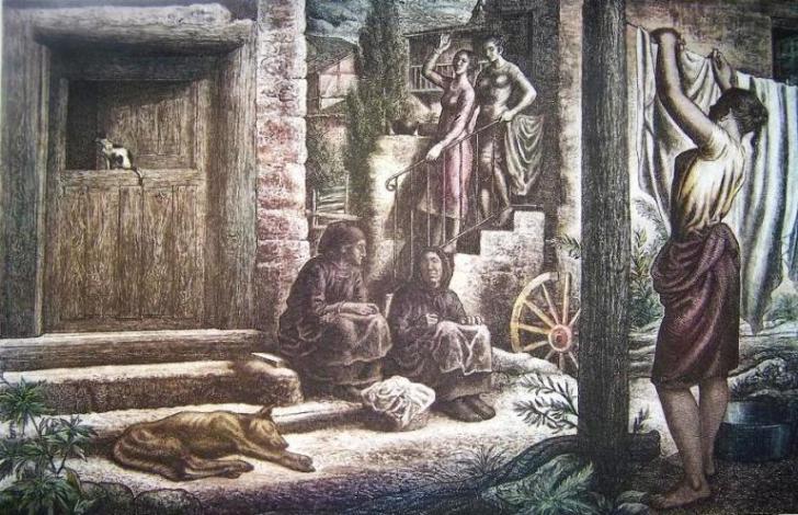 Escena de pueblo