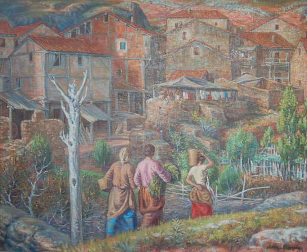 Paisaje con figuras