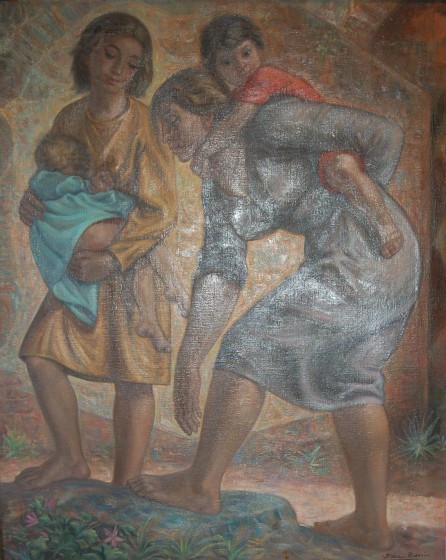Muchachas con niños
