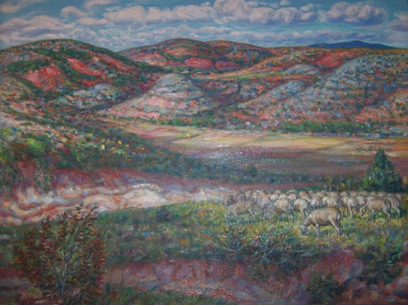 Paisaje con rebaño