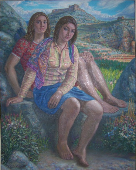 Muchachas sentadas