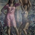 Muchachas en el puente