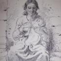 Mujer haciendo punto