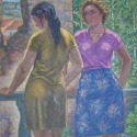 Muchachas en balcón