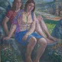 Muchachas sentadas